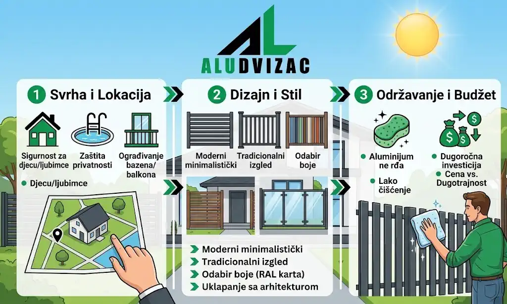 kako odabrati aluminijumsku ogradu za kuću