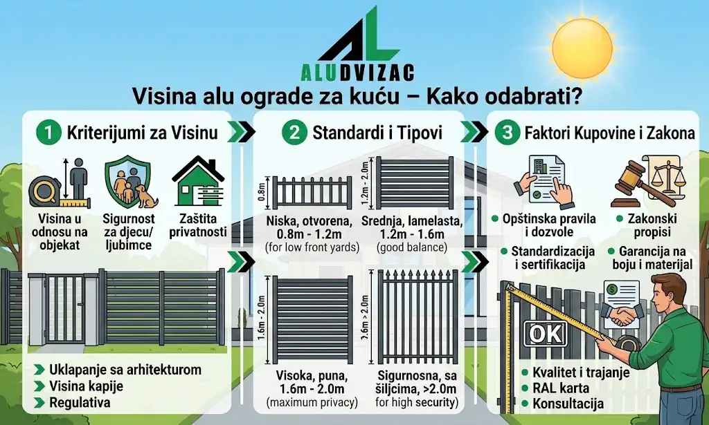 Visina alu ograde za kuću – Kako odabrati?