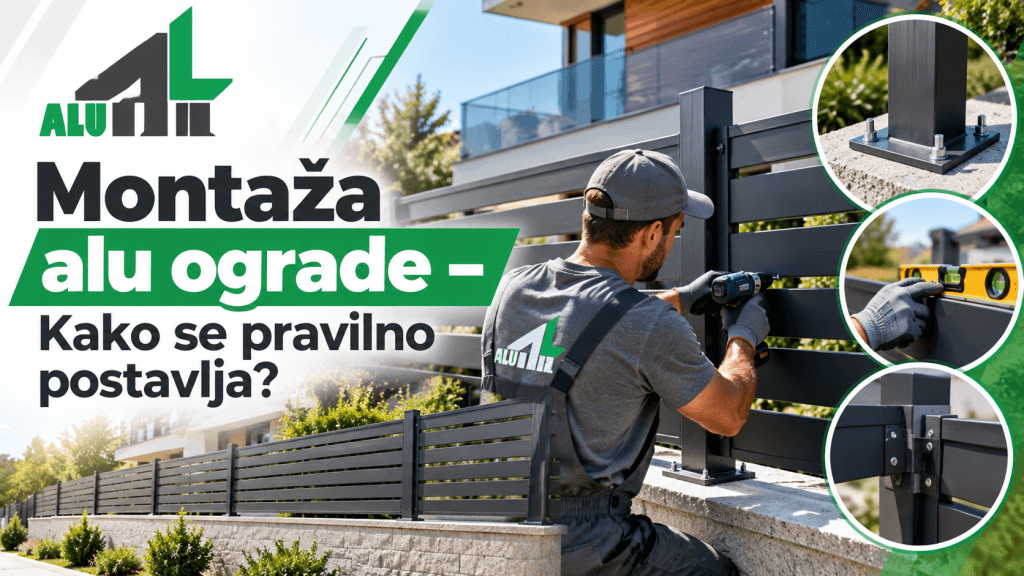 montaža alu ograde