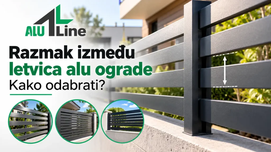 Razmak između letvica alu ograde utiče na privatnost
